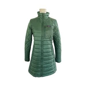 Patagonia Radalie Quilted Longline Puffer Parka Size M Green Gorpcore Outdoor